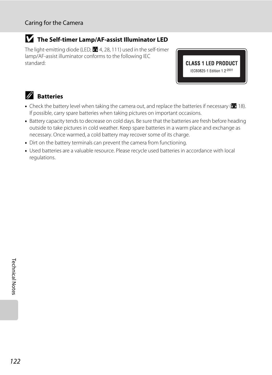 A 122) | Nikon Coolpix P50 User Manual | Page 134 / 152