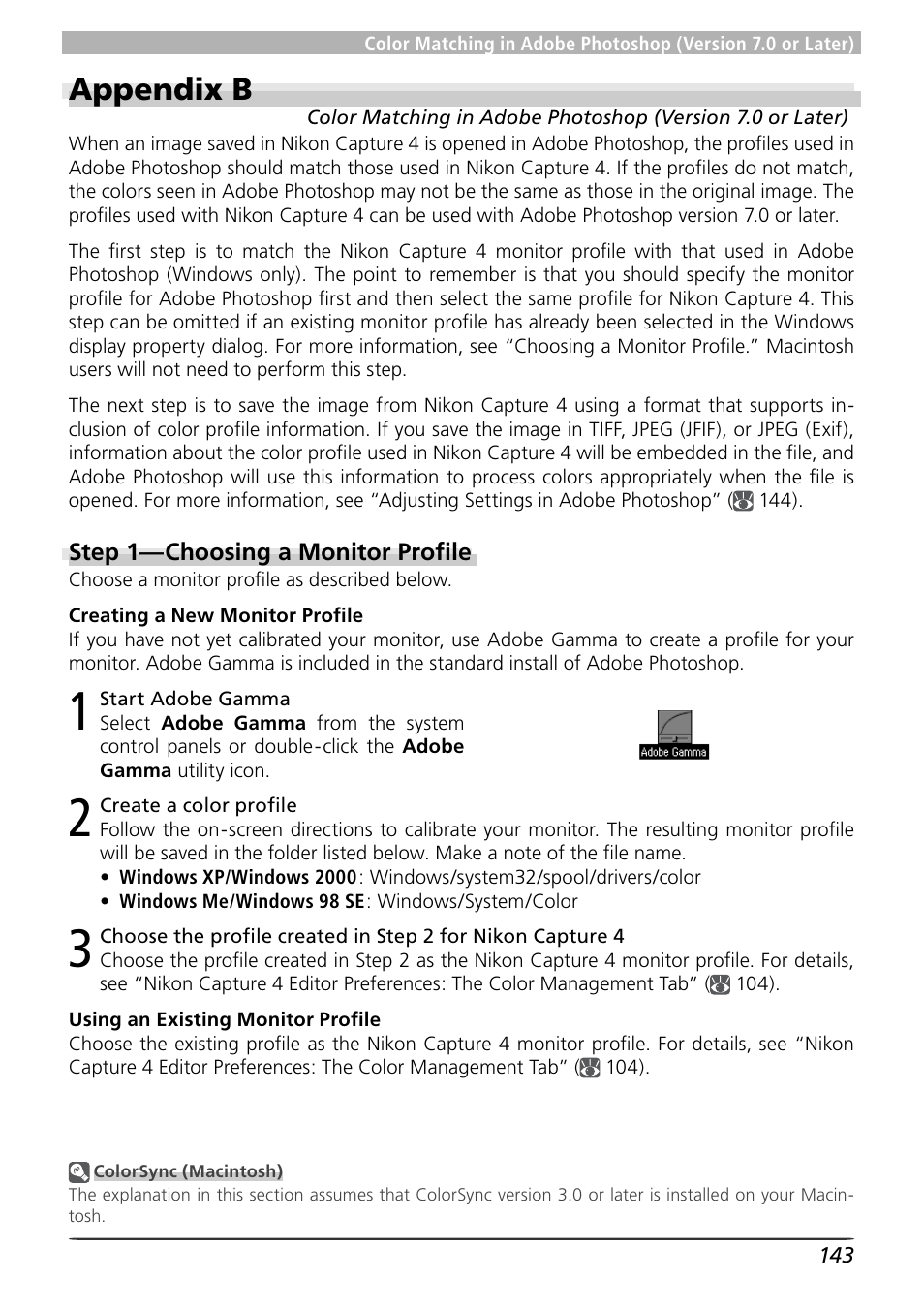 Appendix b | Nikon Capture 4 User Manual | Page 147 / 161
