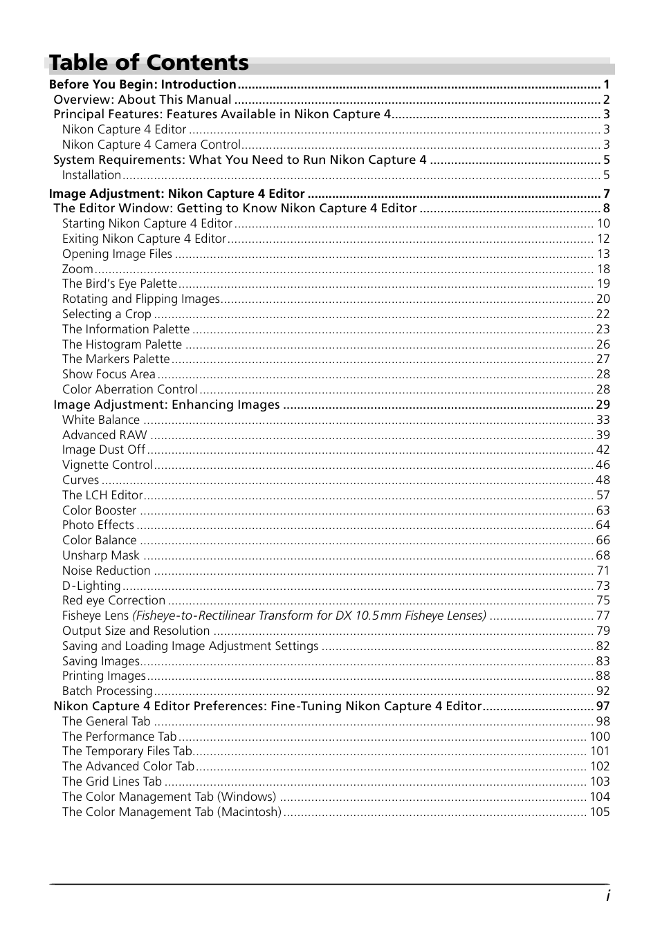 Nikon Capture 4 User Manual | Page 3 / 161