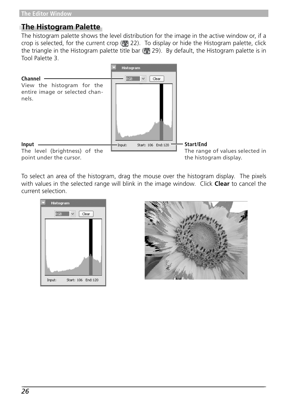 The histogram palette | Nikon Capture 4 User Manual | Page 30 / 161