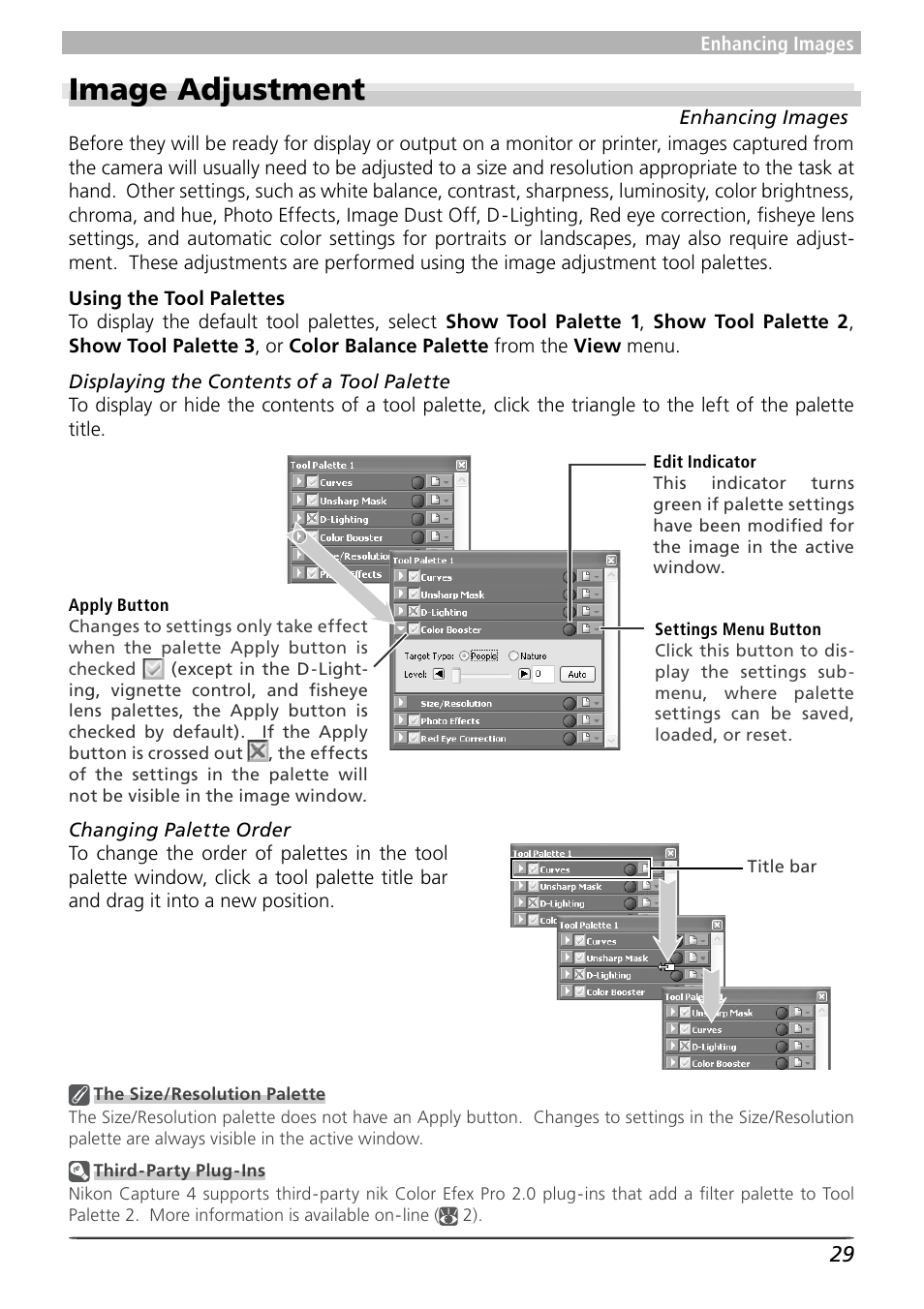 Image adjustment | Nikon Capture 4 User Manual | Page 33 / 161