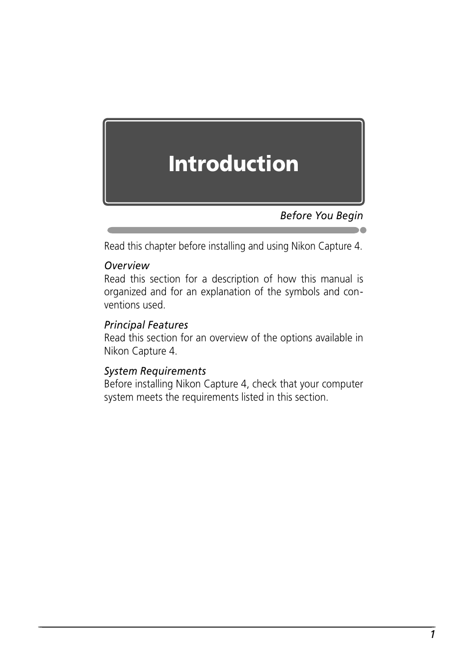 Introduction | Nikon Capture 4 User Manual | Page 5 / 161