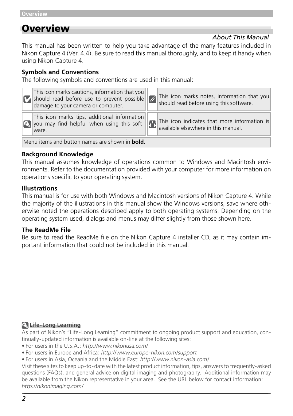 Overview | Nikon Capture 4 User Manual | Page 6 / 161