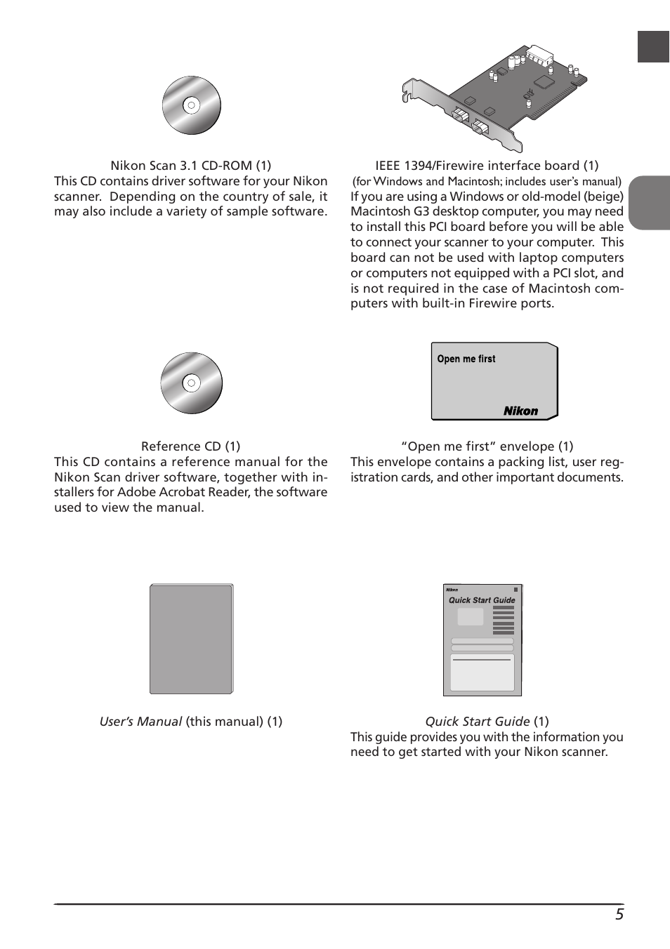 Super coolscan 8000ed, User's manual | Nikon LS8000 User Manual | Page 15 / 148