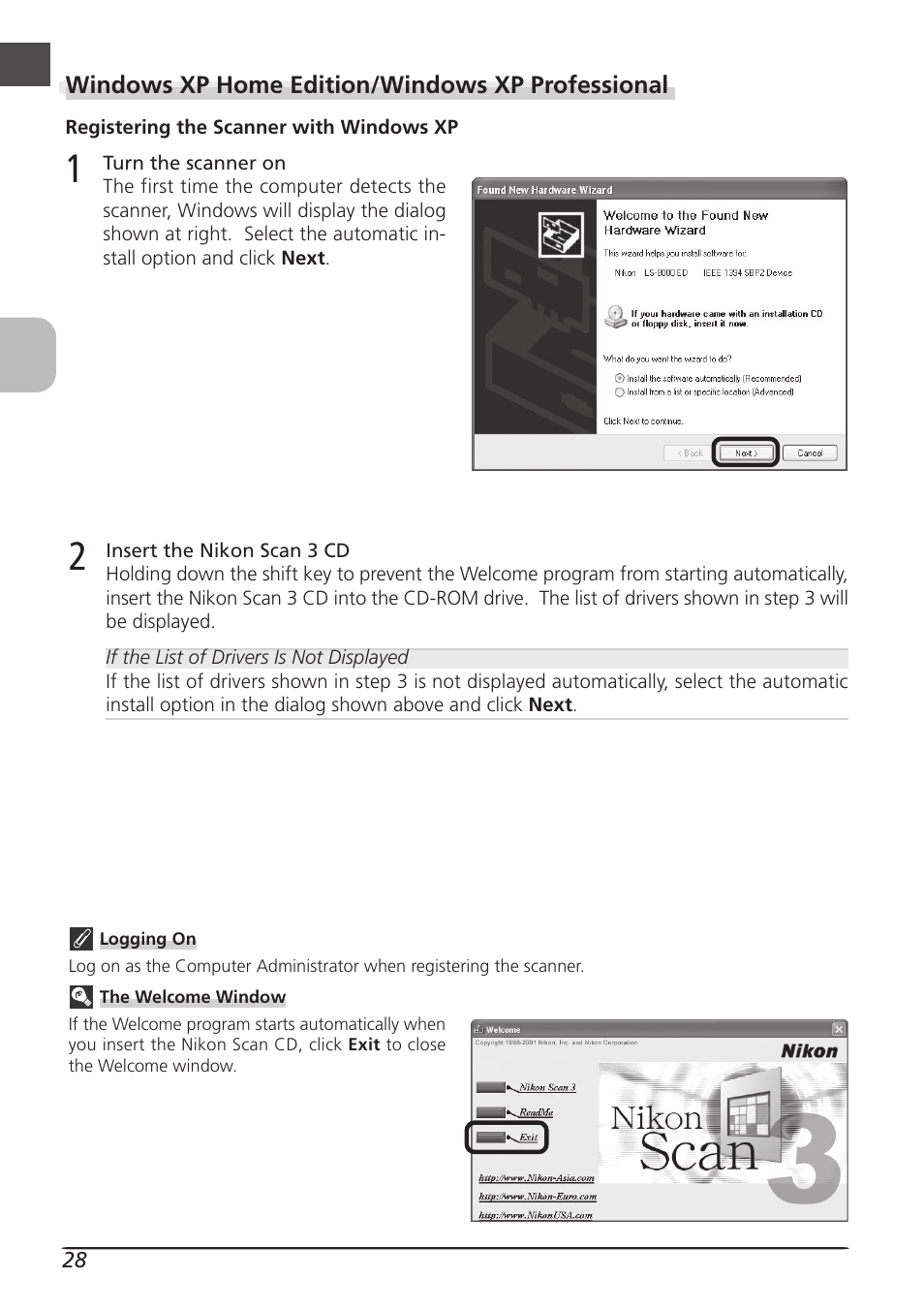 Nikon LS8000 User Manual | Page 38 / 148