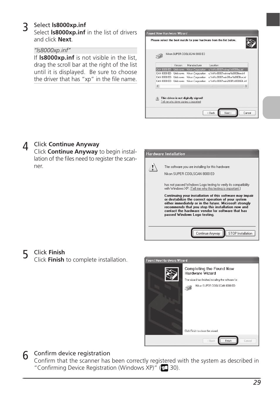 Nikon LS8000 User Manual | Page 39 / 148