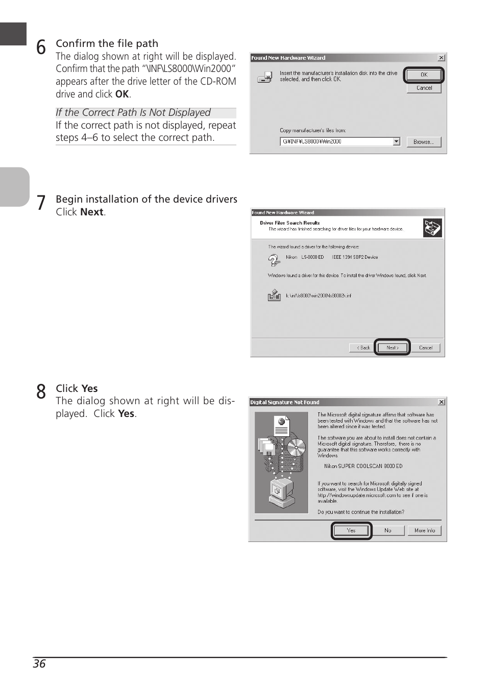 Nikon LS8000 User Manual | Page 46 / 148