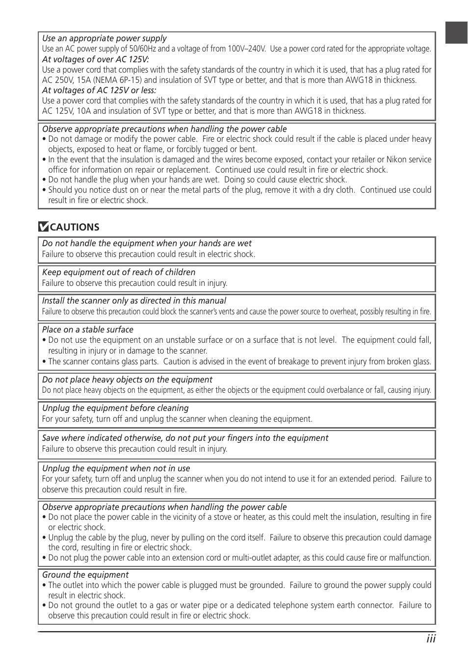 Nikon LS8000 User Manual | Page 5 / 148