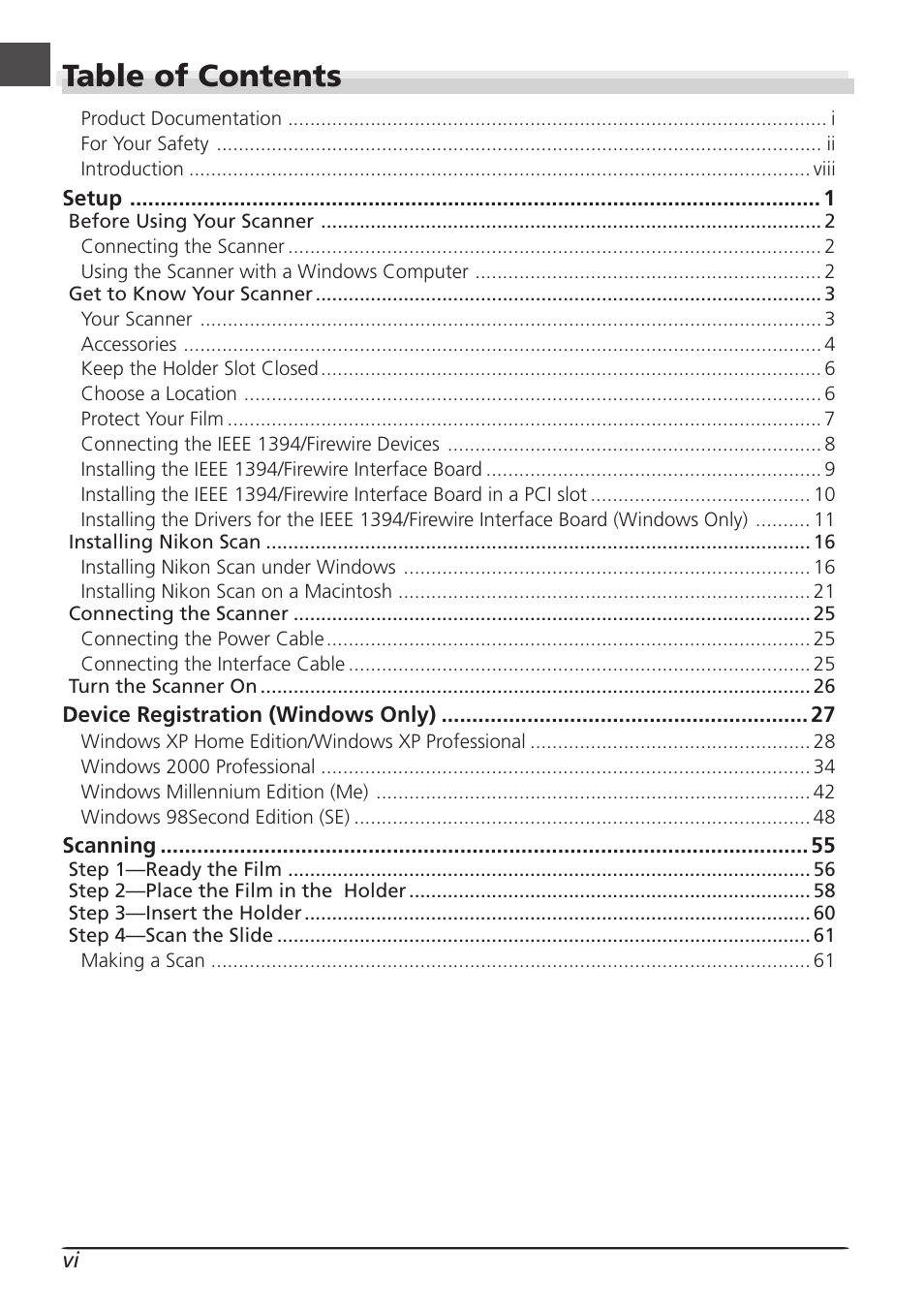 Nikon LS8000 User Manual | Page 8 / 148