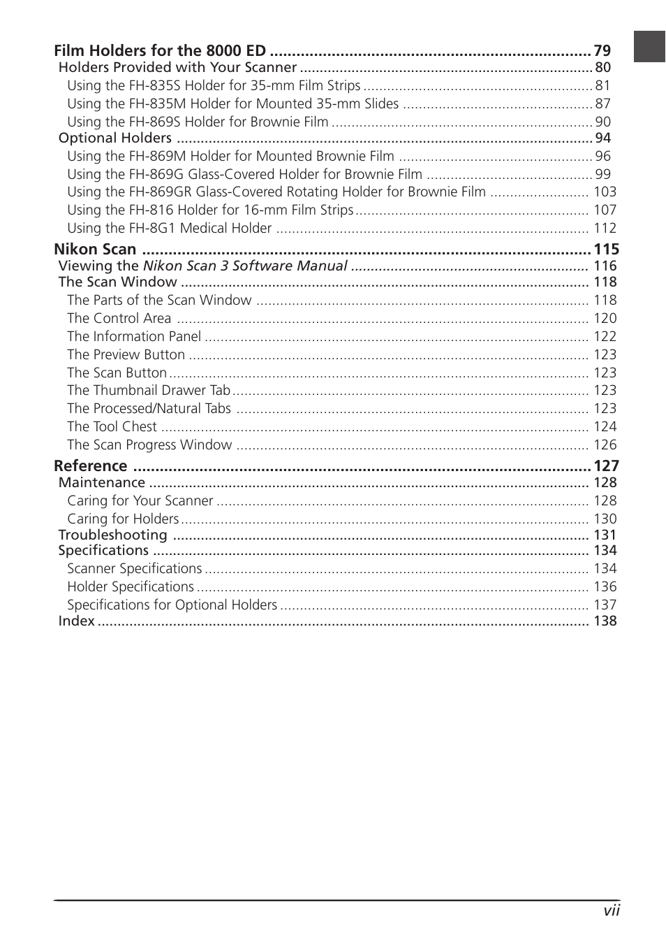 Nikon LS8000 User Manual | Page 9 / 148