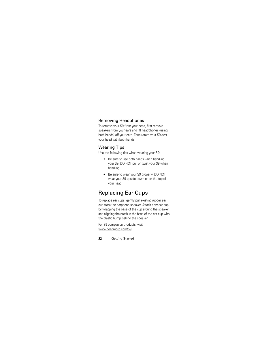 Replacing ear cups | Nikon S9 User Manual | Page 24 / 130