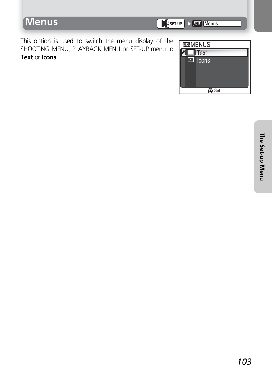 Menus | Nikon COOLPIX4600 User Manual | Page 113 / 128