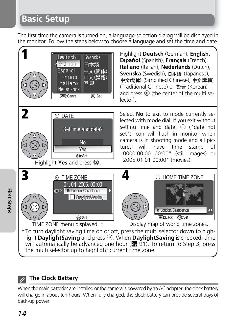 Basic setup | Nikon COOLPIX4600 User Manual | Page 24 / 128