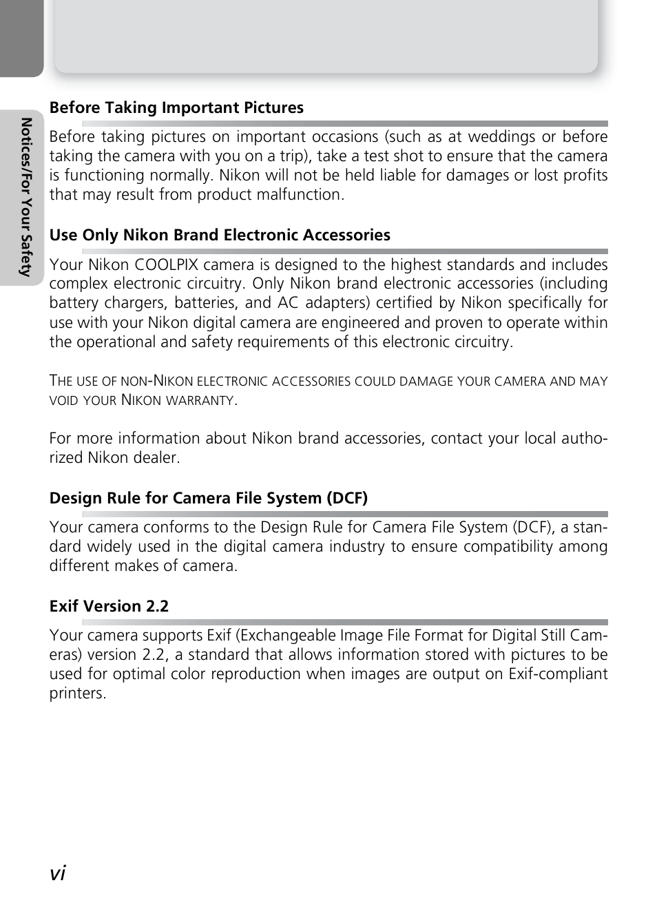 Nikon COOLPIX4600 User Manual | Page 8 / 128