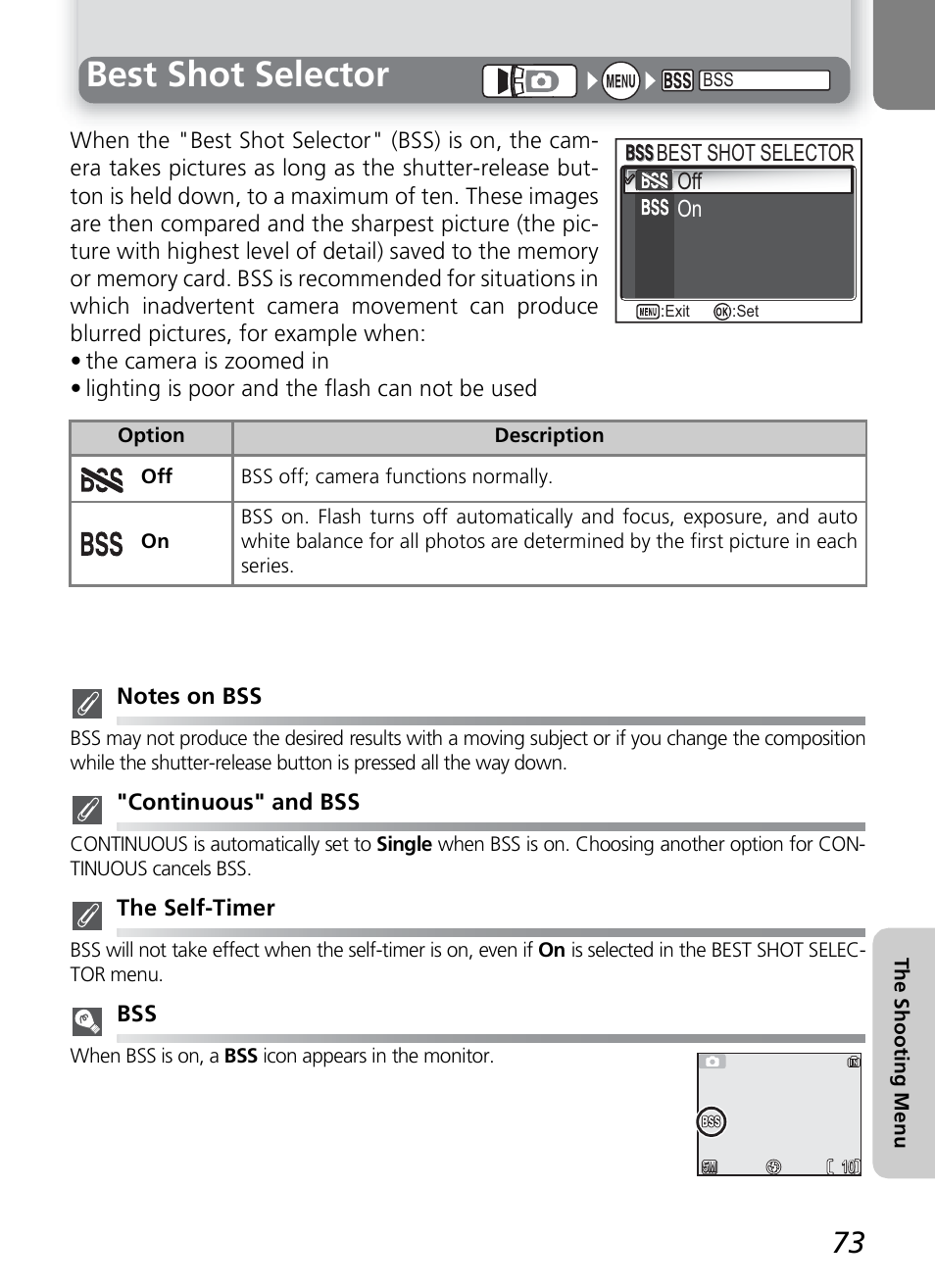 Best shot selector | Nikon COOLPIX4600 User Manual | Page 83 / 128