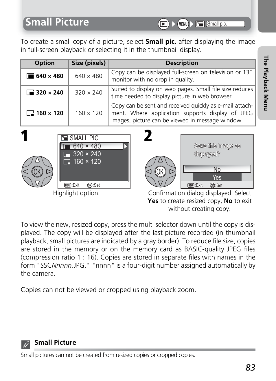 Small picture | Nikon COOLPIX4600 User Manual | Page 93 / 128