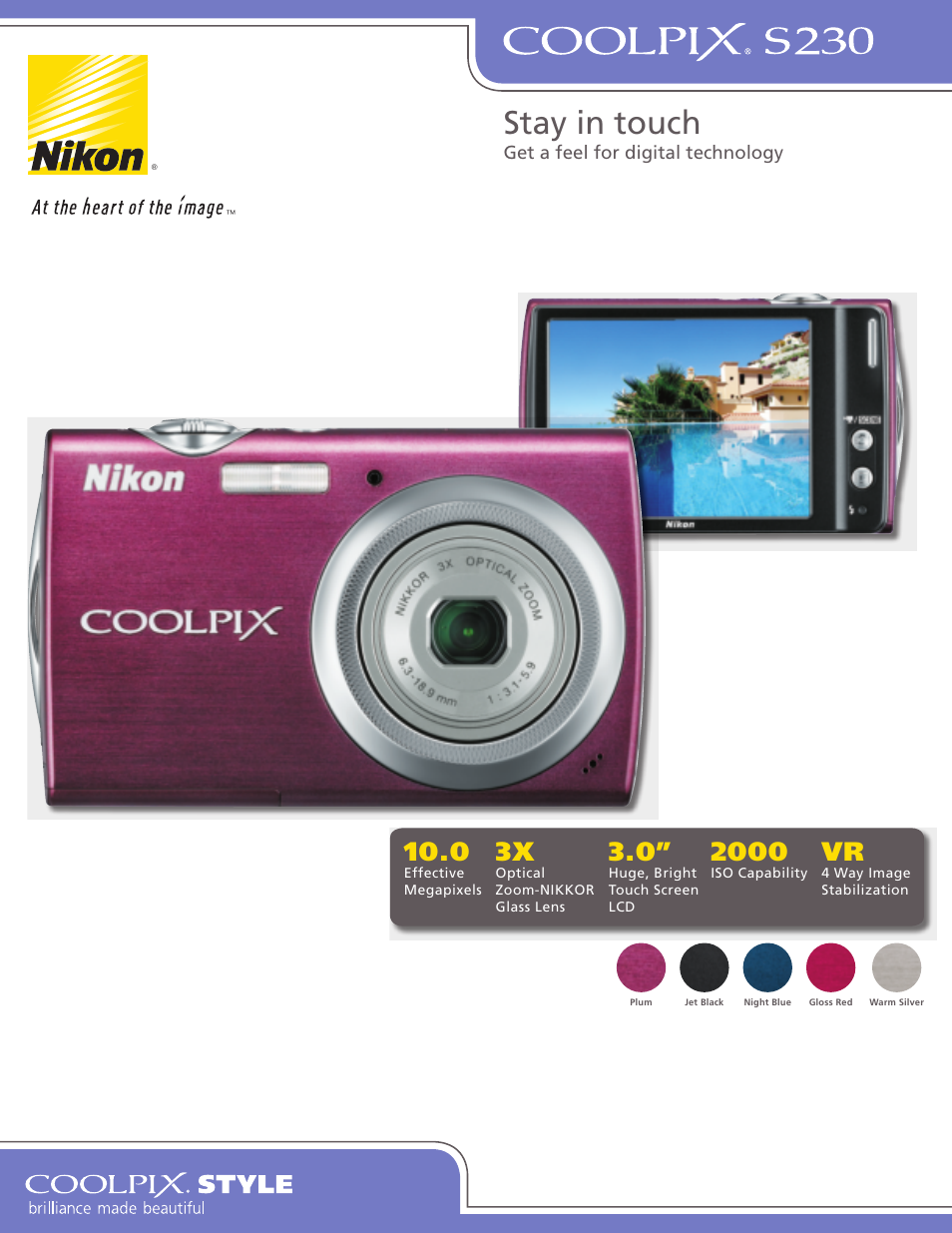 Nikon Coolpix S230 User Manual | 2 pages