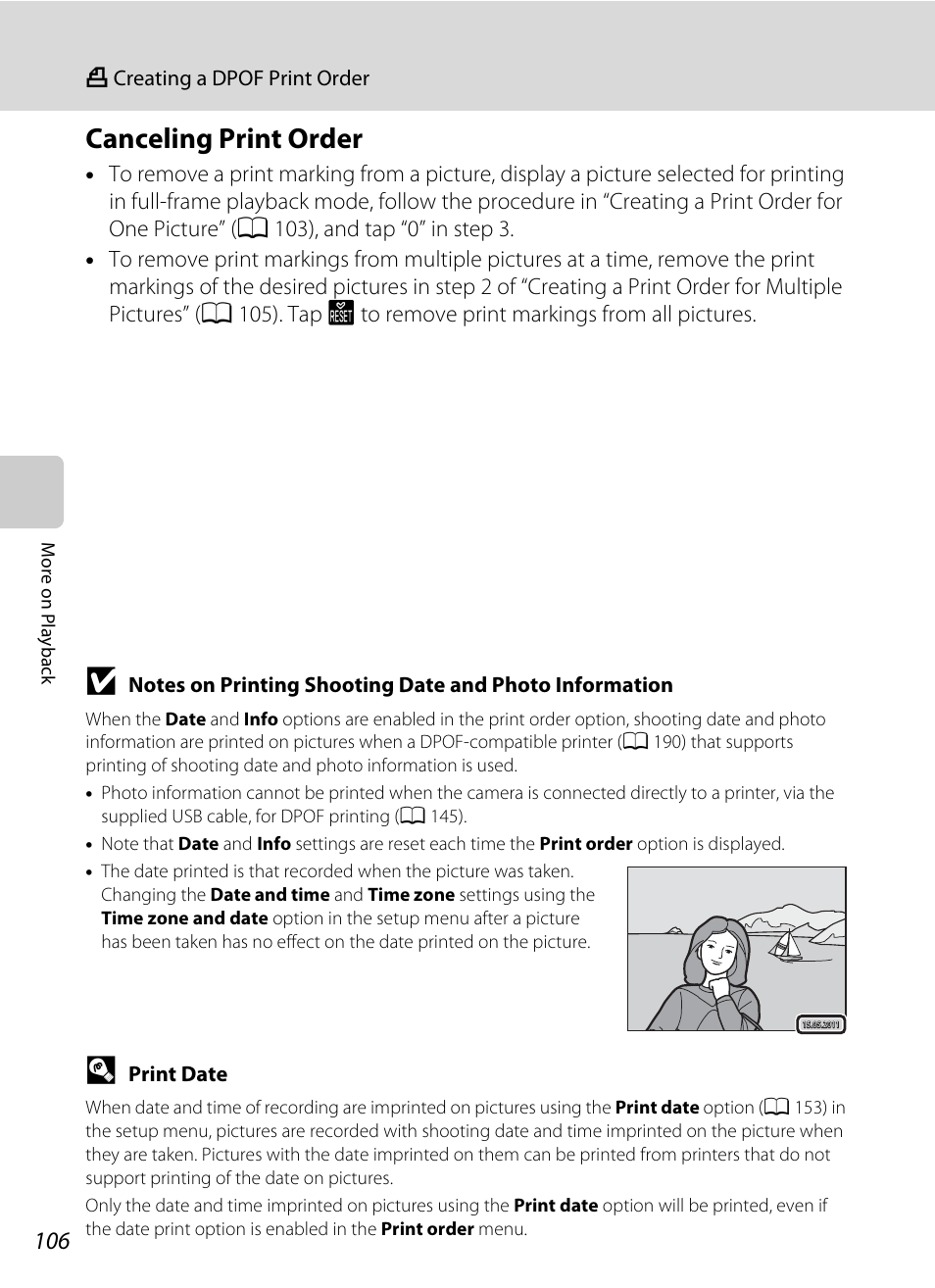 Canceling print order | Nikon Coolpix S4100 User Manual | Page 118 / 208