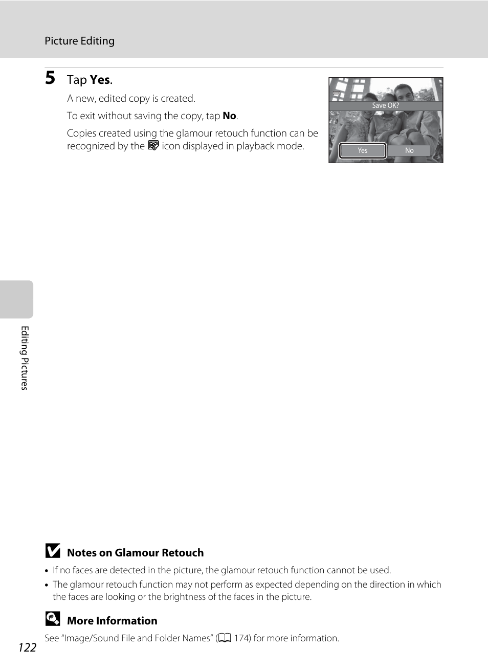 Tap yes | Nikon Coolpix S4100 User Manual | Page 134 / 208