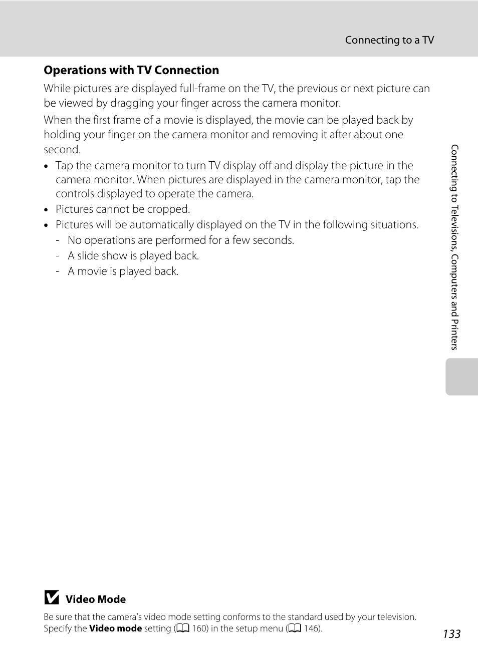 Operations with tv connection | Nikon Coolpix S4100 User Manual | Page 145 / 208