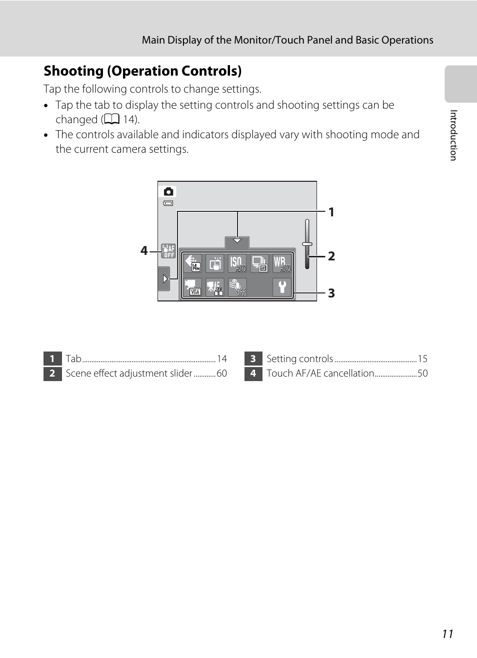 Shooting (operation controls) | Nikon Coolpix S4100 User Manual | Page 23 / 208