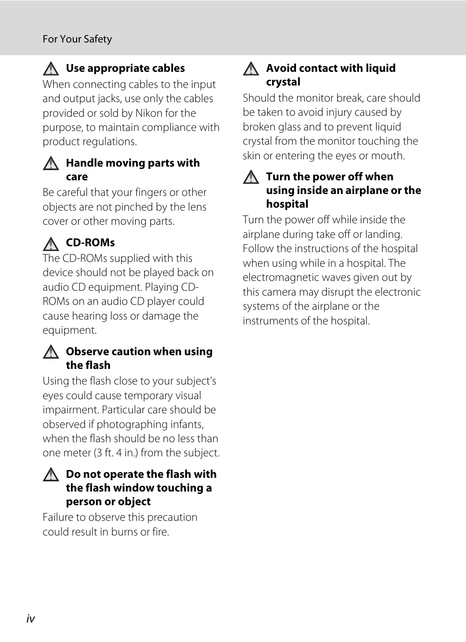 Nikon Coolpix S4100 User Manual | Page 6 / 208
