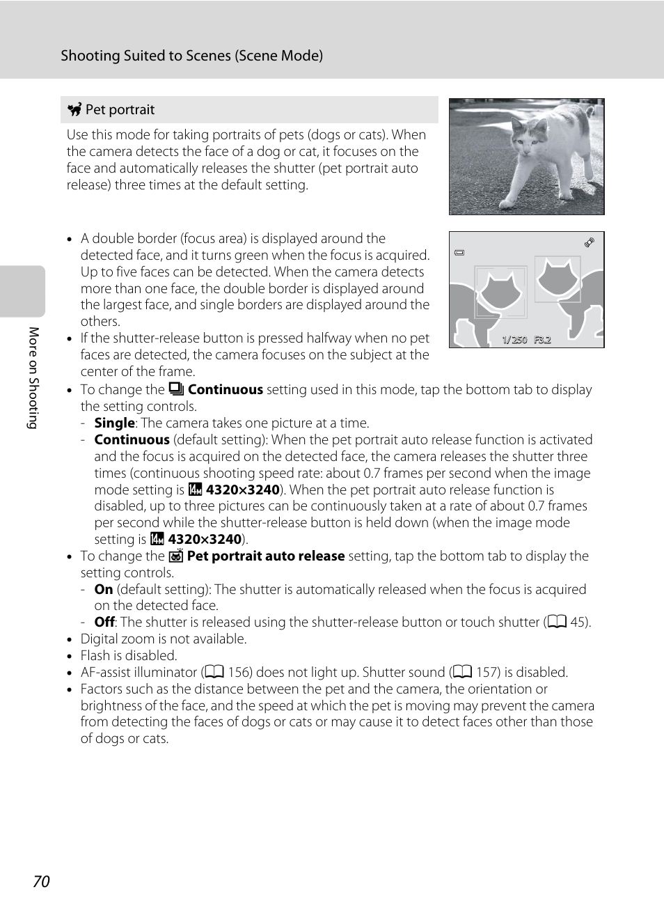 A 70), 70), or, A 70) is se | Time is disabled | Nikon Coolpix S4100 User Manual | Page 82 / 208