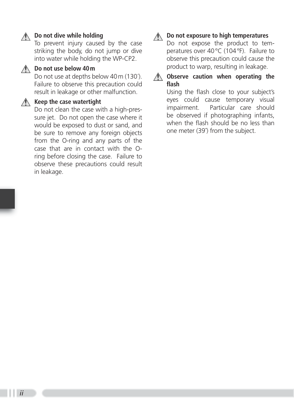 Nikon WP-CP2 User Manual | Page 3 / 26