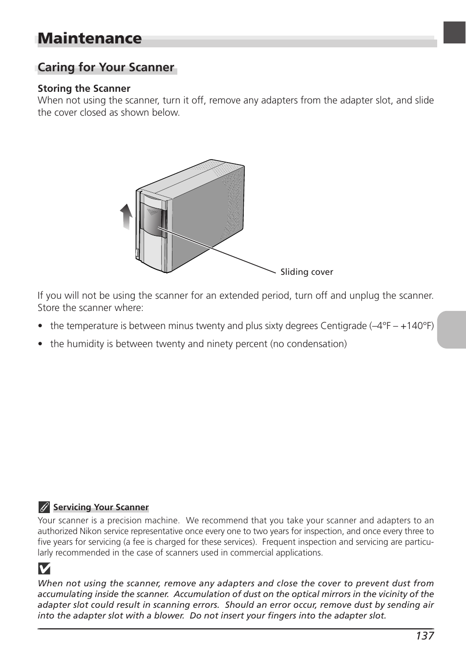 Maintenance | Nikon LS4000 User Manual | Page 147 / 160