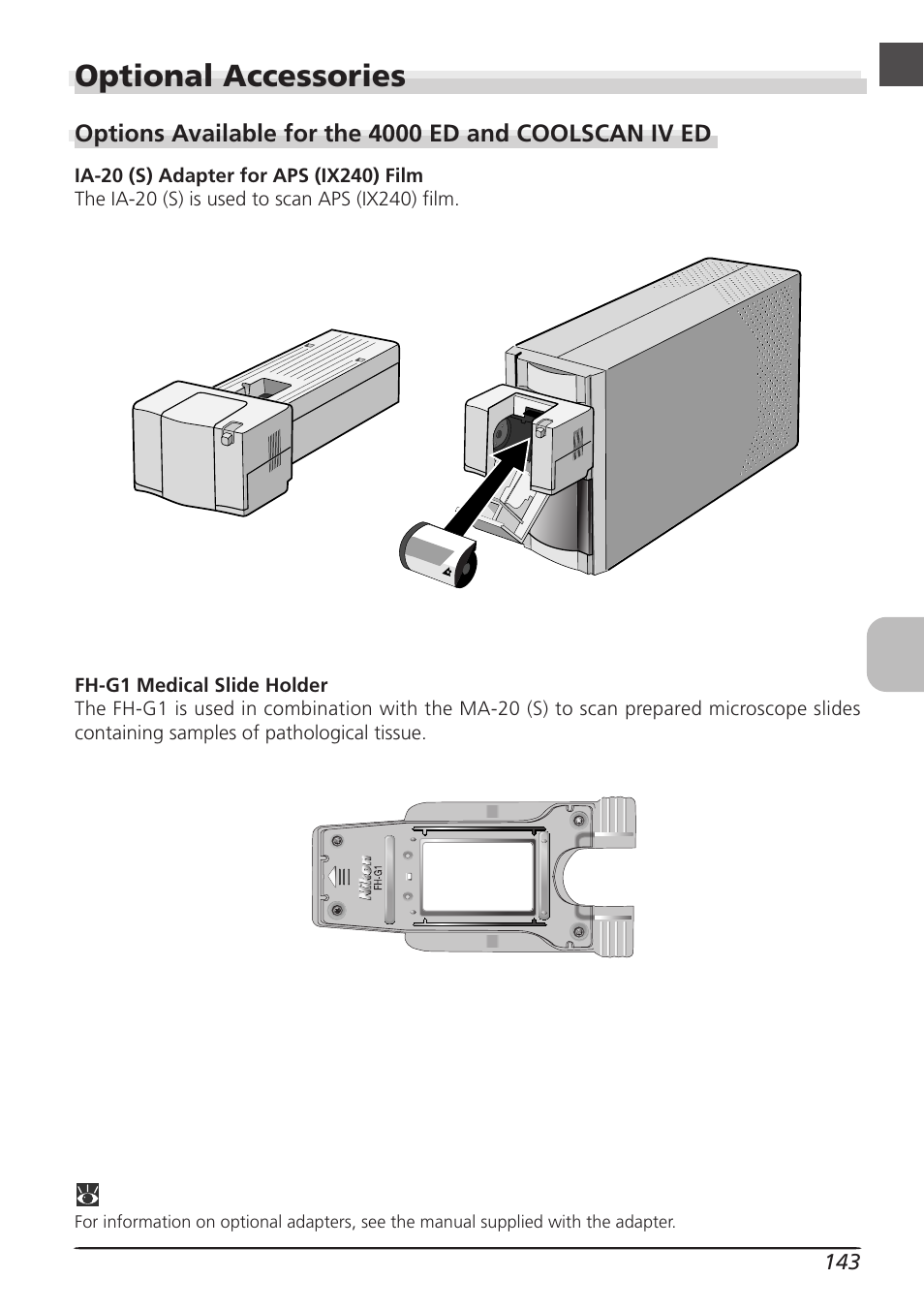 Optional accessories | Nikon LS4000 User Manual | Page 153 / 160