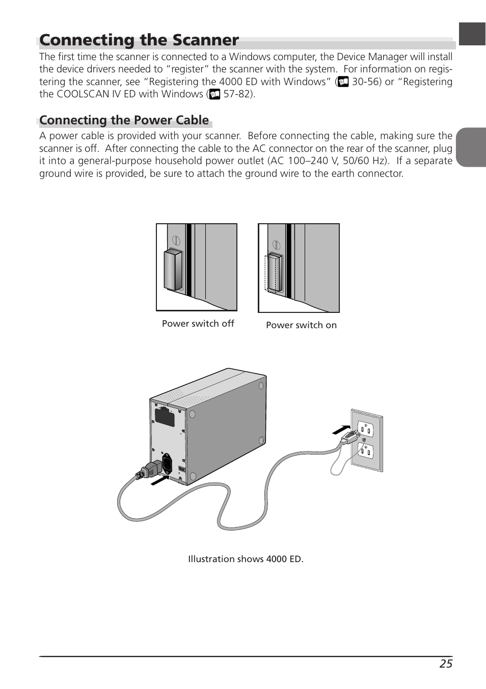 Connecting the scanner | Nikon LS4000 User Manual | Page 35 / 160