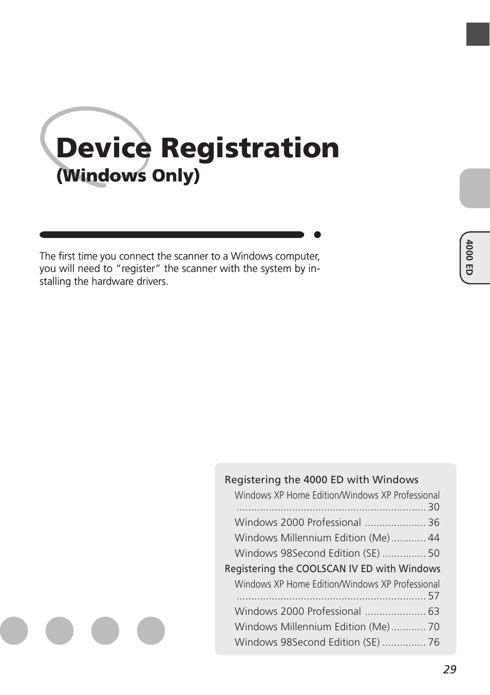 Device registration, Windows only) | Nikon LS4000 User Manual | Page 39 / 160