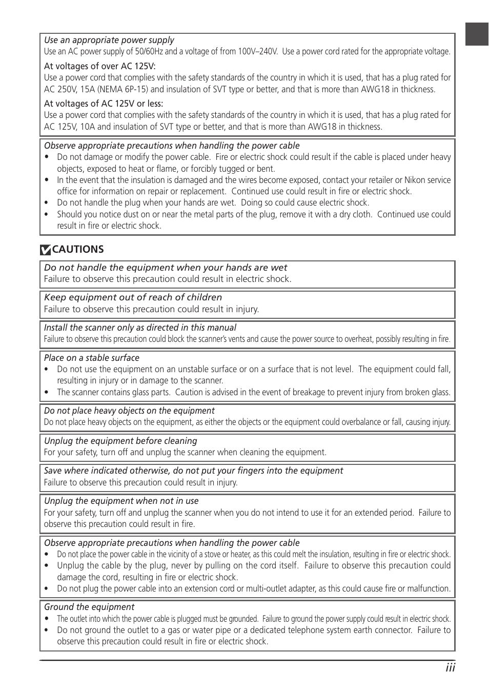 Nikon LS4000 User Manual | Page 5 / 160