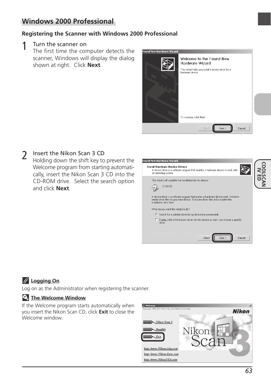 Nikon LS4000 User Manual | Page 73 / 160