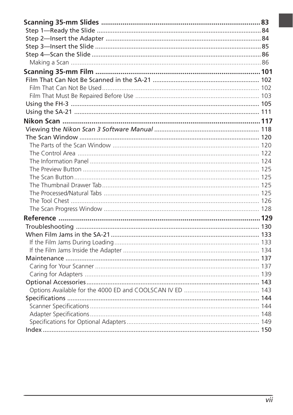 Nikon LS4000 User Manual | Page 9 / 160