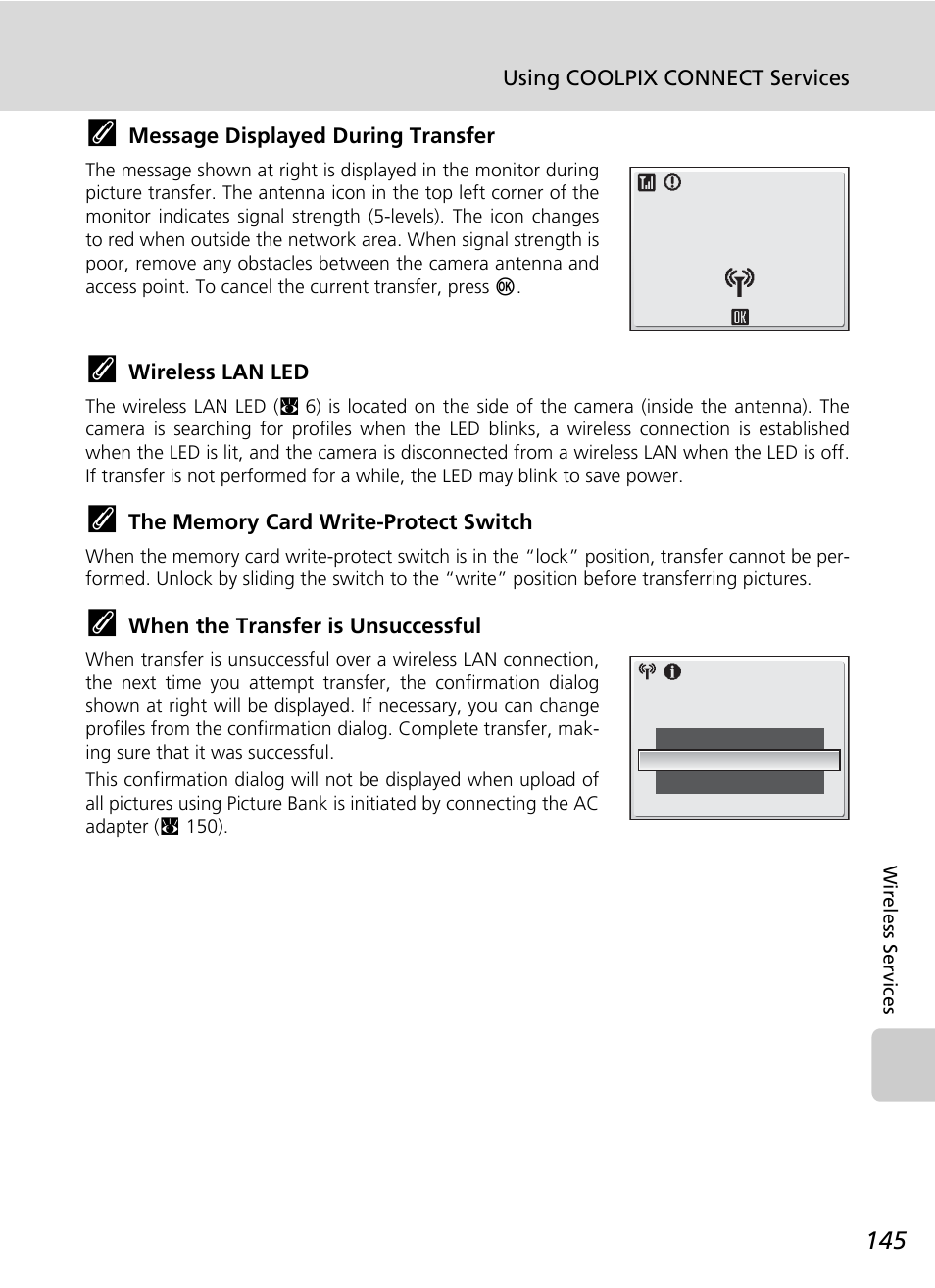 A (c 145), D (c 145) | Nikon Coolpix S50c User Manual | Page 159 / 195