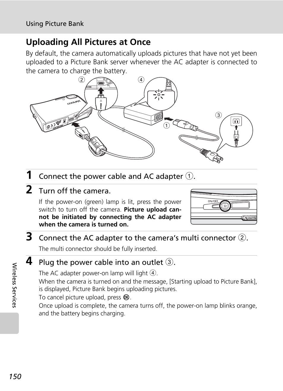 Uploading all pictures at once | Nikon Coolpix S50c User Manual | Page 164 / 195