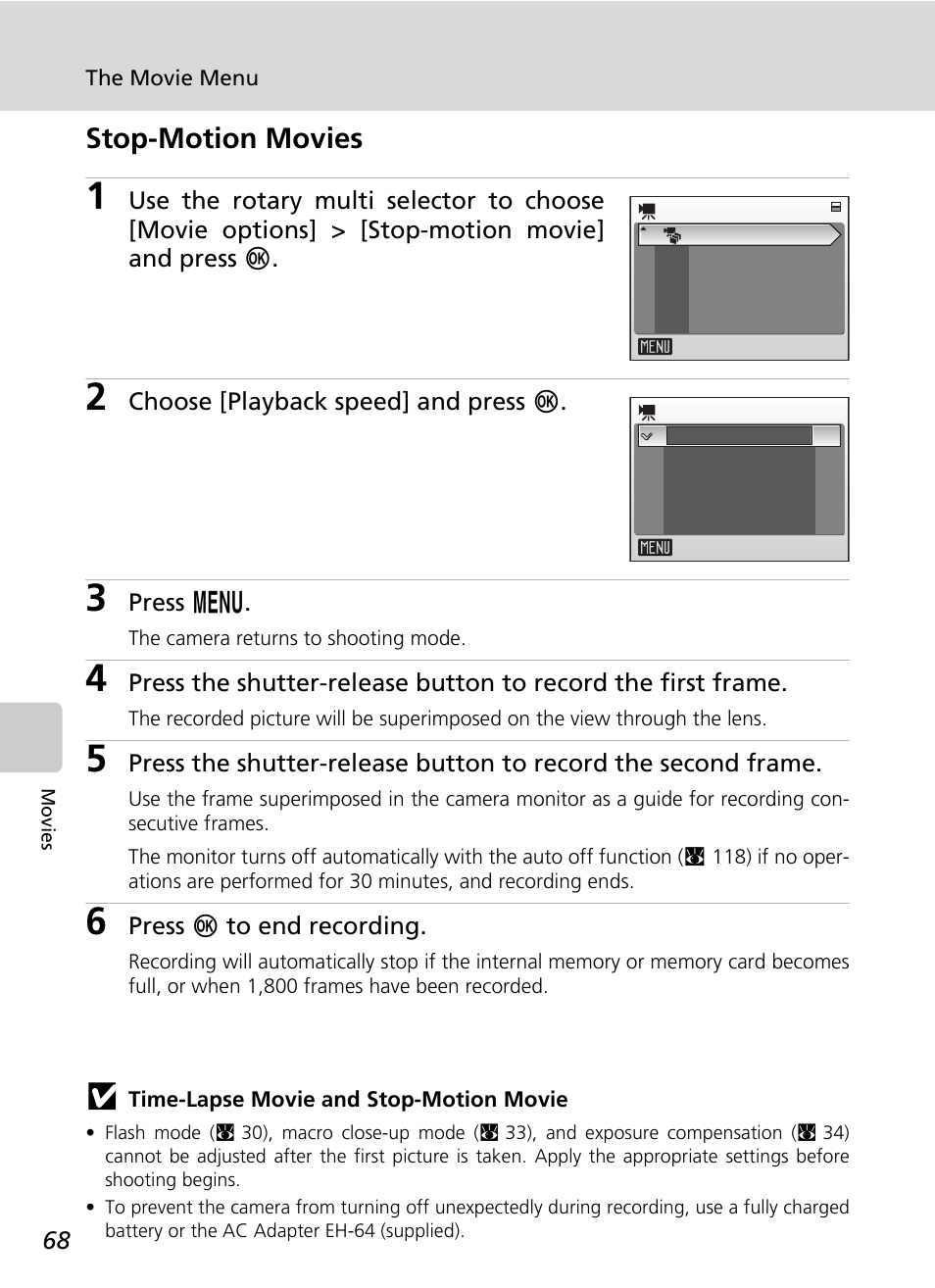 Stop-motion movies | Nikon Coolpix S50c User Manual | Page 82 / 195