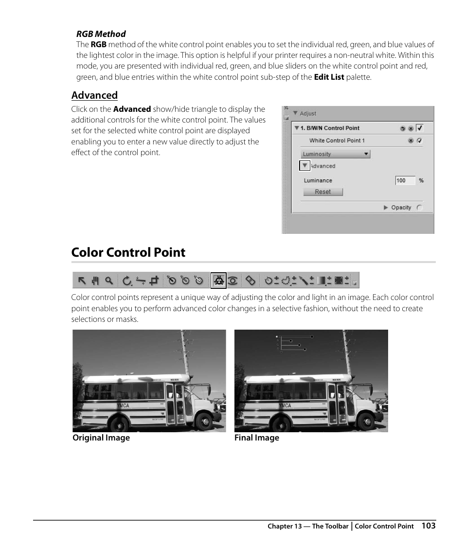 Advanced, Color control point | Nikon CAPTURE NX2 User Manual | Page 105 / 268