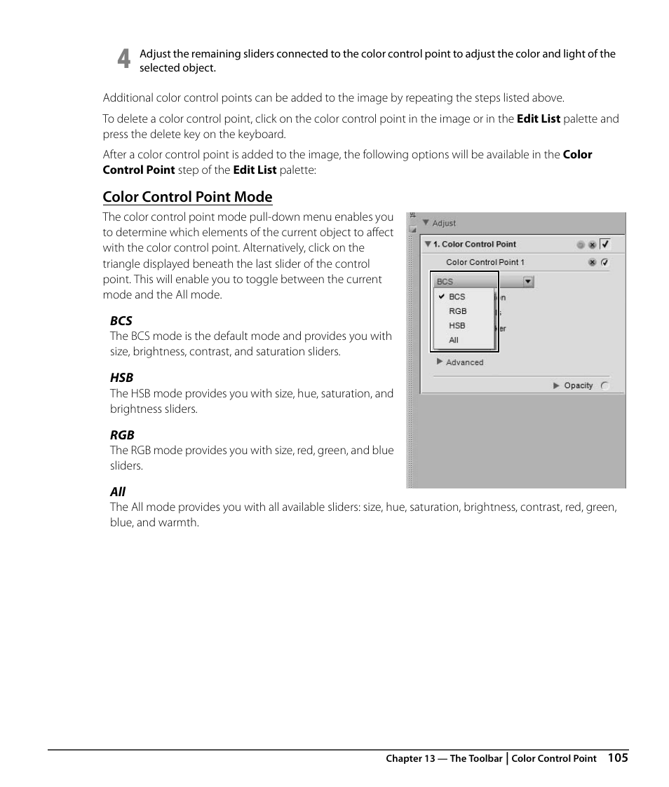 Color control point mode | Nikon CAPTURE NX2 User Manual | Page 107 / 268