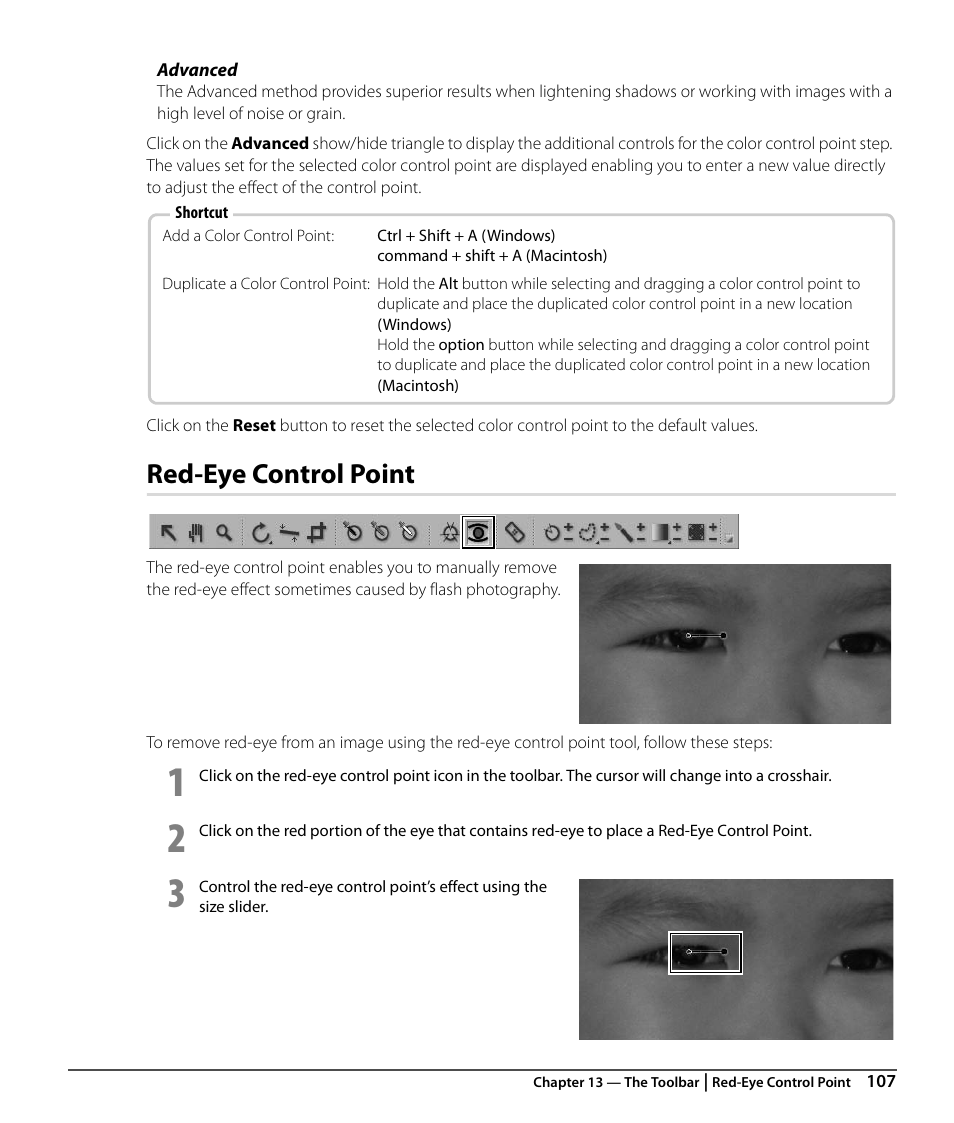 Red-eye control point | Nikon CAPTURE NX2 User Manual | Page 109 / 268