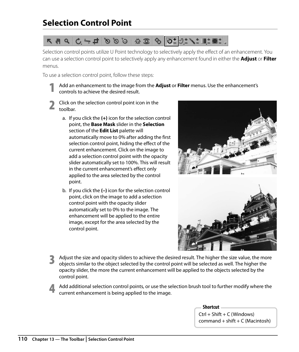 Selection control point | Nikon CAPTURE NX2 User Manual | Page 112 / 268