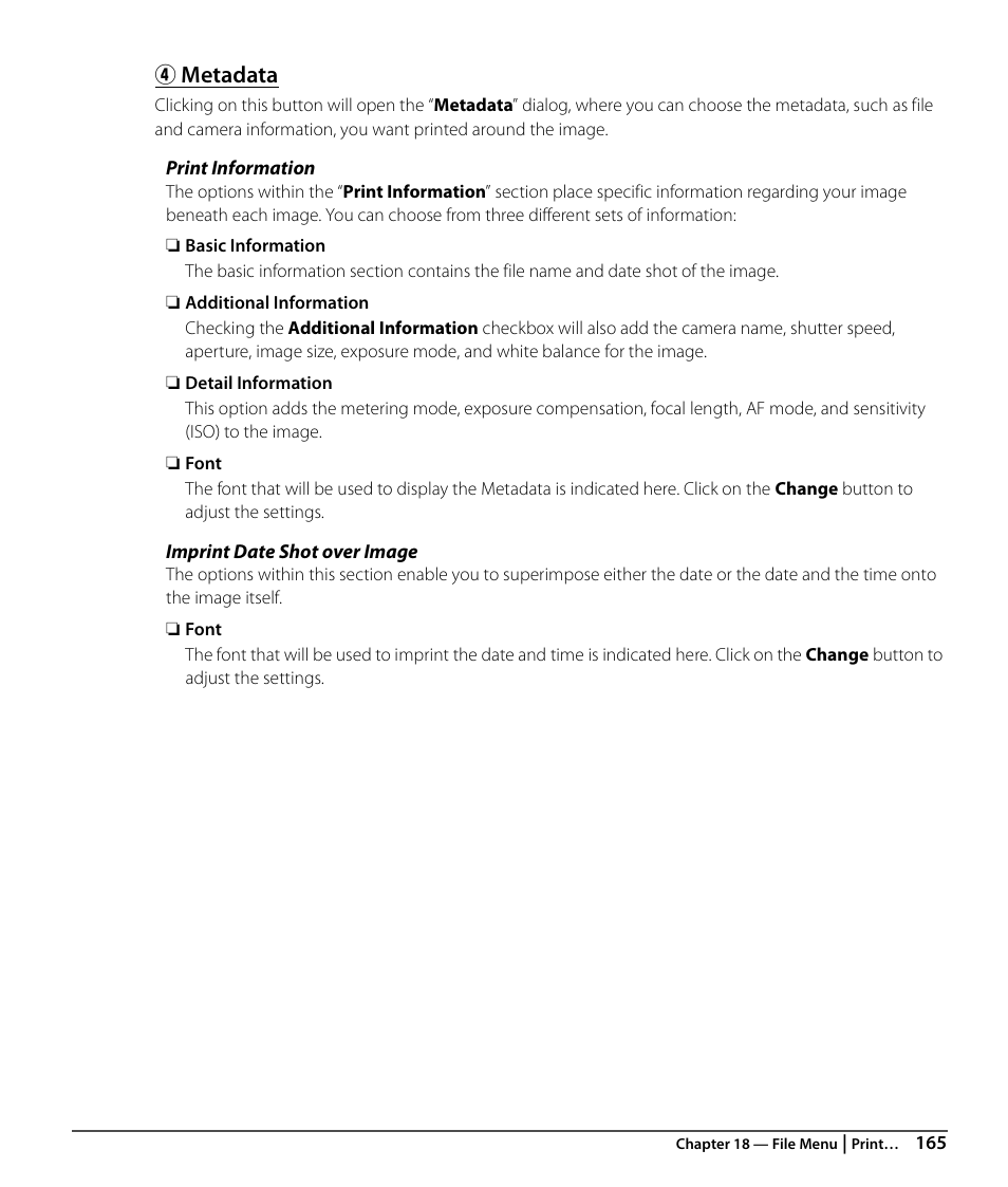 Metadata | Nikon CAPTURE NX2 User Manual | Page 167 / 268