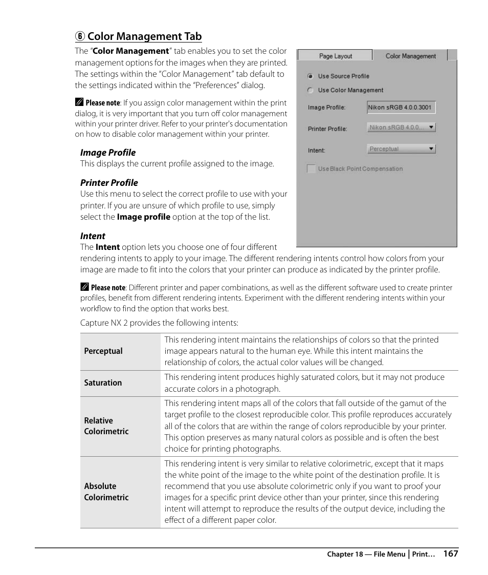 Color management tab | Nikon CAPTURE NX2 User Manual | Page 169 / 268