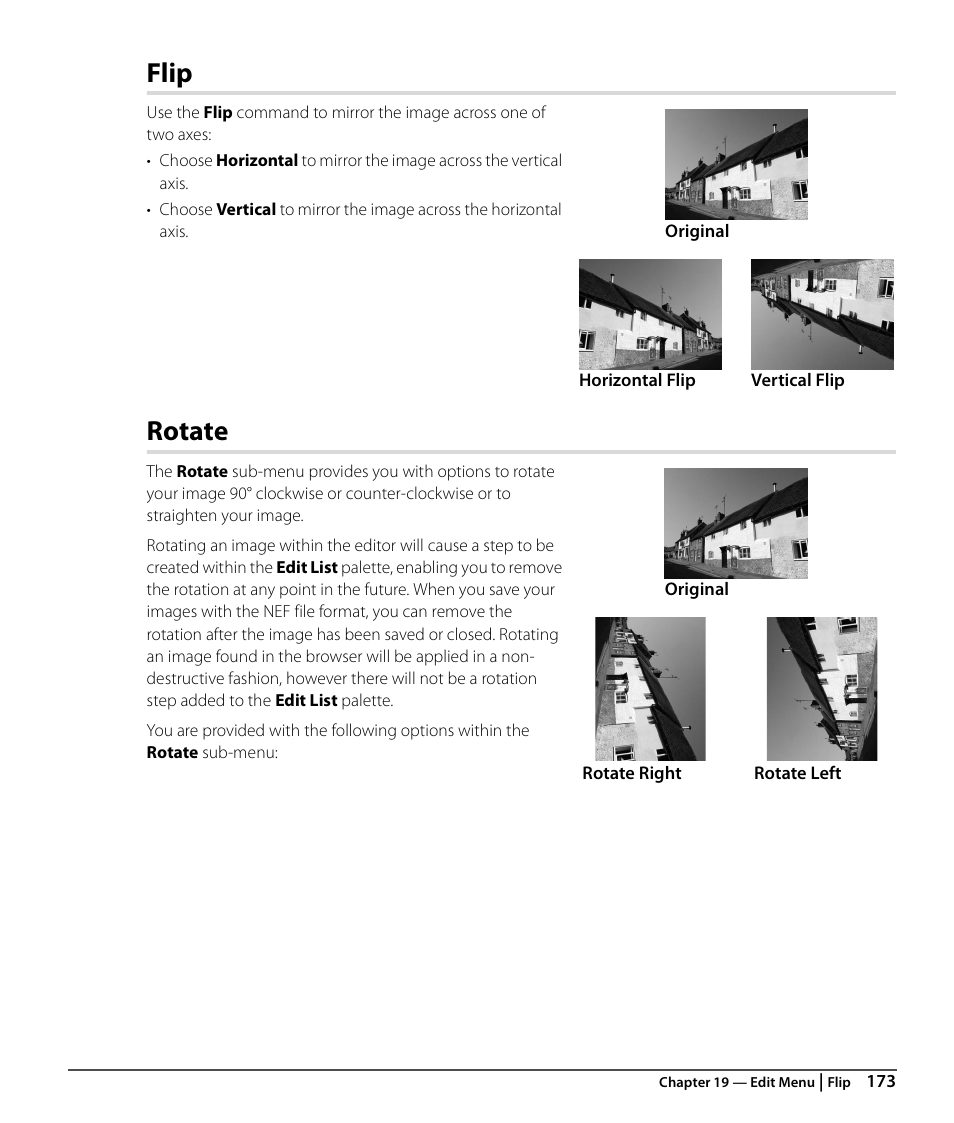 Flip, Rotate | Nikon CAPTURE NX2 User Manual | Page 175 / 268