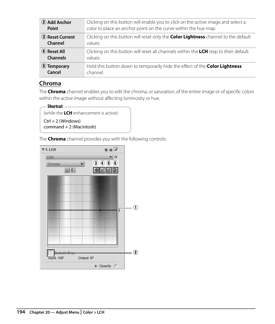 Chroma | Nikon CAPTURE NX2 User Manual | Page 196 / 268