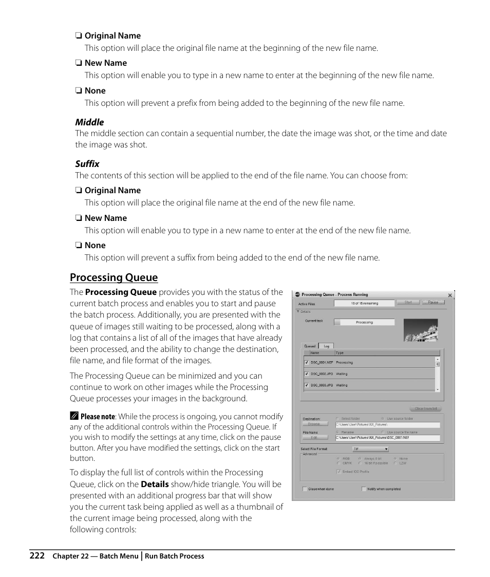 Processing queue | Nikon CAPTURE NX2 User Manual | Page 224 / 268