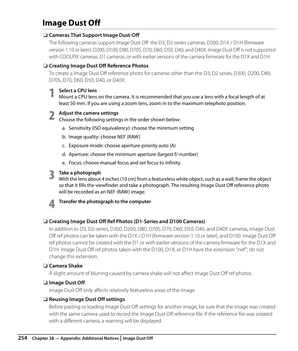 Image dust off | Nikon CAPTURE NX2 User Manual | Page 256 / 268