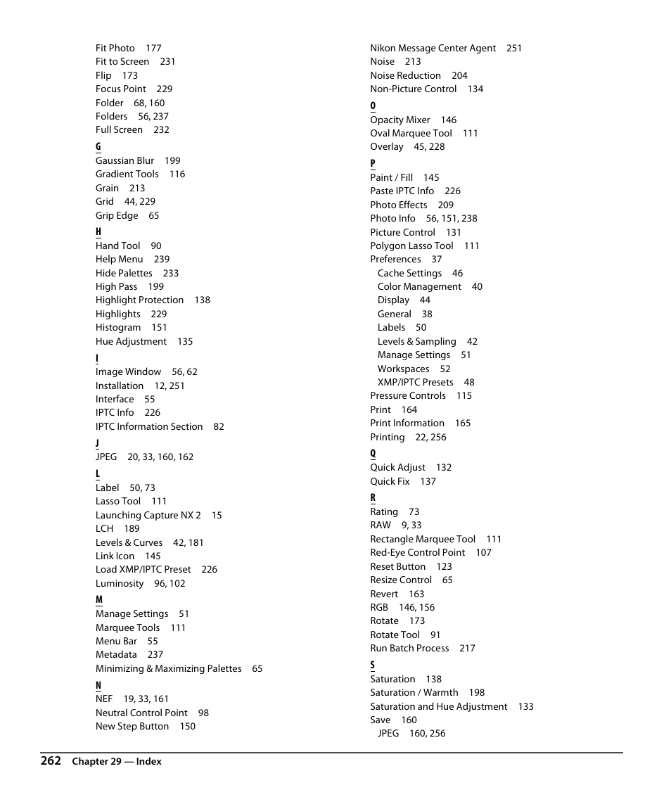 Nikon CAPTURE NX2 User Manual | Page 264 / 268