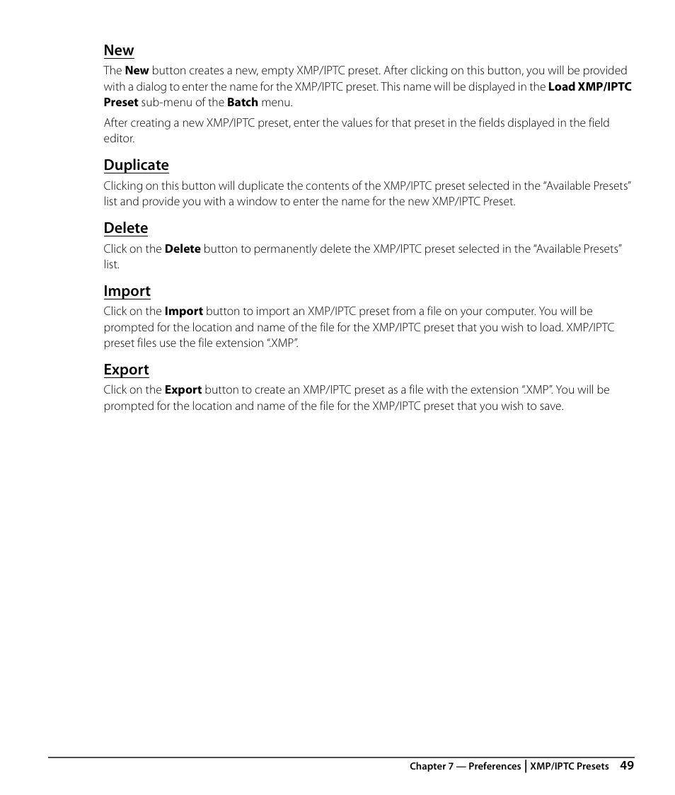 Duplicate, Delete, Import | Export | Nikon CAPTURE NX2 User Manual | Page 51 / 268